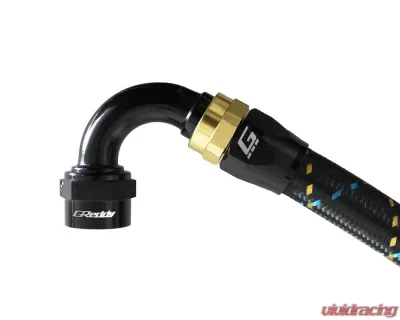 GReddy Black Gold Anodized AN10 Swivel 120 Degree Hose End - 12801012