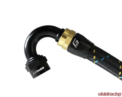 GReddy Black Gold Anodized AN10 Swivel 150 Degree Hose End - 12801015