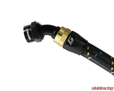 GReddy Black Gold Anodized AN10 Swivel 45 Degree Hose End - 12801045