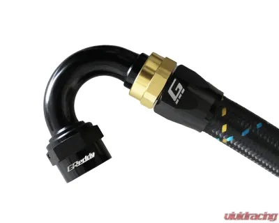 GReddy Black Gold Anodized AN12 Swivel 150 Degree Hose End - 12801215