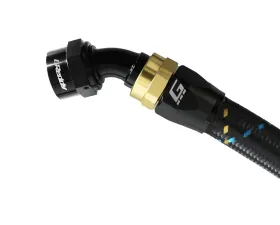 GReddy Black Gold Anodized AN12 Swivel 45 Degree Hose End