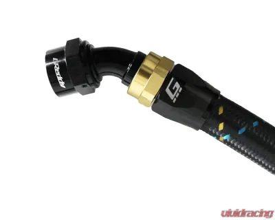 GReddy Black Gold Anodized AN12 Swivel 45 Degree Hose End - 12801245