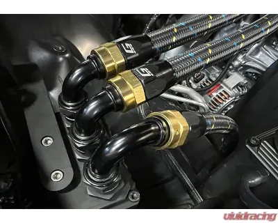 GReddy Black, Gold & Blue Nylon Braided AN08 Reusable Hose - 12850800
