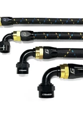 GReddy Black, Gold & Blue Nylon Braided AN08 Reusable Hose                                     - 12850800 - Image 3
