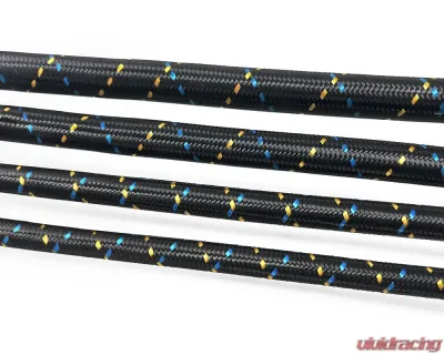GReddy Black, Gold & Blue Nylon Braided AN08 Reusable Hose - 12850800