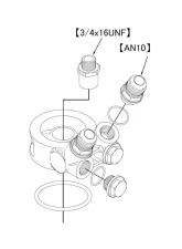 Greddy Universal Revised Std. Oil Cooler Block Adapter - Block 3/4-16UNF (Filter 3/4-16UNF) -10 AN                                     - 12401187 - Image 7