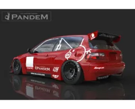 GReddy Rocket Bunny FRP Rear Bumper Extensions for Honda Civic EG Hatchback 1992-1995