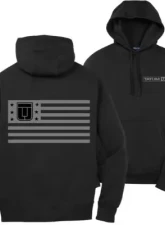 Tatum UTV American Flag Pullover Small Grey                                     - T-108S - Image 3