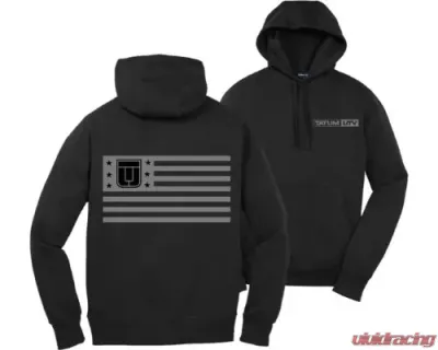 Tatum UTV American Flag Pullover Small Grey - T-108S