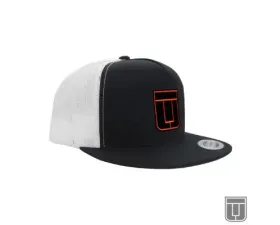 Tatum UTV White | Black TU Hat Flat Bill Orange