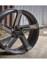 HD Kink Wheel 20x8.5 5x114.3 35mm Satin Gunmetal Machined Grey Clear                                     - KN20856535GM-GC - Image 2