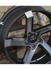HD Kink Wheel 20x8.5 5x114.3 35mm Satin Gunmetal Machined Grey Clear                                     - KN20856535GM-GC - Image 4