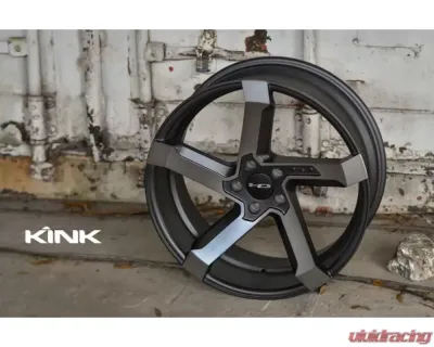 HD Kink Wheel 20x8.5 5x114.3 35mm Satin Gunmetal Machined Grey Clear - KN20856535GM-GC