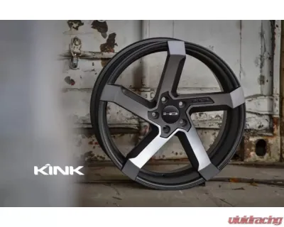HD Kink Wheel 20x8.5 5x114.3 35mm Satin Gunmetal Machined Grey Clear - KN20856535GM-GC