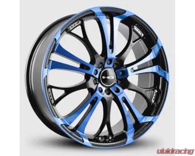 HD Spinout Wheel 18x7.5 5x110|5x114.3 45mm Gloss Black Machined Face w/ Blue - SO18753945BK-BL