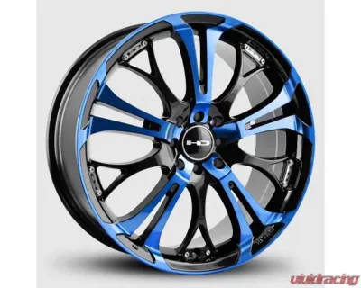 HD Spinout Wheel 18x7.5 5x110|5x114.3 45mm Gloss Black Machined Face w/ Blue - SO18753945BK-BL