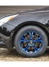 HD Spinout Wheel 18x7.5 5x110|5x114.3 45mm Gloss Black Machined Face w/ Blue                                     - SO18753945BK-BL - Image 8