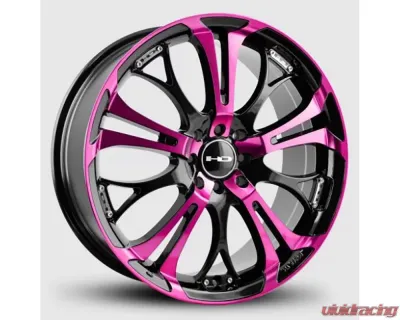 HD Spinout Wheel 18x7.5 5x110|5x114.3 45mm Gloss Black Machined Face w/ Pink - SO18753945BK-P