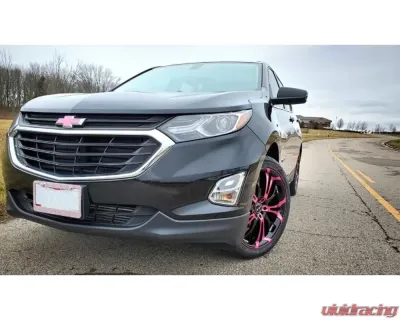 HD Spinout Wheel 18x7.5 5x110|5x114.3 45mm Gloss Black Machined Face w/ Pink - SO18753945BK-P