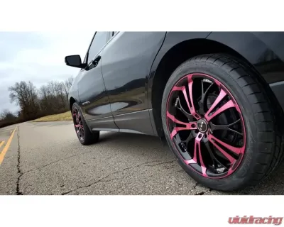 HD Spinout Wheel 18x7.5 5x110|5x114.3 45mm Gloss Black Machined Face w/ Pink - SO18753945BK-P