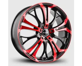 HD Spinout Wheel 18x7.5 5x110|5x114.3 45mm Gloss Black Machined Face w/ Red