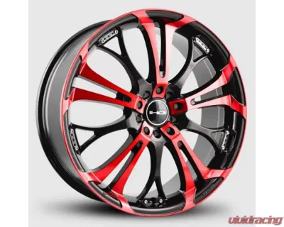 HD Spinout Wheel 18x7.5 5x110|5x114.3 45mm Gloss Black Machined Face w/ Red - SO18753945BK-R