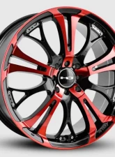 HD Spinout Wheel 18x7.5 5x110|5x114.3 45mm Gloss Black Machined Face w/ Red                                     - SO18753945BK-R - Image 2