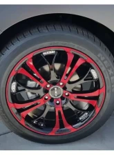 HD Spinout Wheel 18x7.5 5x110|5x114.3 45mm Gloss Black Machined Face w/ Red                                     - SO18753945BK-R - Image 12