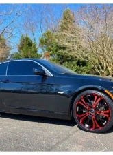 HD Spinout Wheel 18x7.5 5x110|5x114.3 45mm Gloss Black Machined Face w/ Red                                     - SO18753945BK-R - Image 8