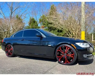 HD Spinout Wheel 18x7.5 5x110|5x114.3 45mm Gloss Black Machined Face w/ Red - SO18753945BK-R