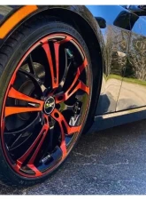 HD Spinout Wheel 18x7.5 5x110|5x114.3 45mm Gloss Black Machined Face w/ Red                                     - SO18753945BK-R - Image 9
