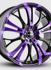 HD Spinout Wheel 20x8 5x114.3|5x120 35mm Gloss Black Machined Face w/ Purple                                     - SO20806435BK-PR - Image 2