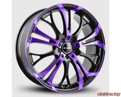 HD Spinout Wheel 20x8 5x114.3|5x120 35mm Gloss Black Machined Face w/ Purple - SO20806435BK-PR