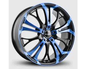HD Spinout Wheel 22x8.5 5x114.3|5x127 35mm Gloss Black Machined Face w/ Blue