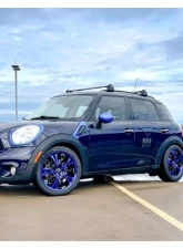 HD Spinout Wheel 22x8.5 5x114.3|5x127 35mm Gloss Black Machined Face w/ Blue                                     - SO22855435BK-BL - Image 4