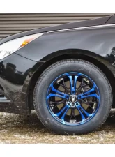 HD Spinout Wheel 22x8.5 5x114.3|5x127 35mm Gloss Black Machined Face w/ Blue                                     - SO22855435BK-BL - Image 8
