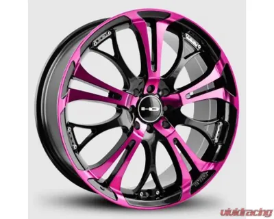 HD Spinout Wheel 22x8.5 5x114.3|5x127 35mm Gloss Black Machined Face w/ Pink - SO22855435BK-P