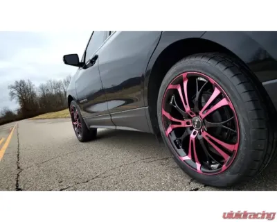 HD Spinout Wheel 22x8.5 5x114.3|5x127 35mm Gloss Black Machined Face w/ Pink - SO22855435BK-P