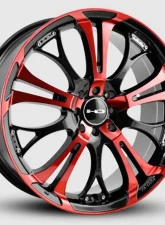 HD Spinout Wheel 22x8.5 5x114.3|5x120 20mm Gloss Black Machined Face w/ Red                                     - SO22856420BK-R - Image 2