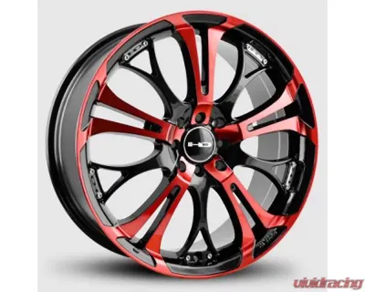 HD Spinout Wheel 22x8.5 5x114.3|5x120 20mm Gloss Black Machined Face w/ Red - SO22856420BK-R