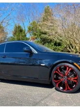 HD Spinout Wheel 22x8.5 5x114.3|5x120 20mm Gloss Black Machined Face w/ Red                                     - SO22856420BK-R - Image 8