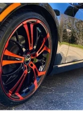 HD Spinout Wheel 22x8.5 5x114.3|5x120 20mm Gloss Black Machined Face w/ Red                                     - SO22856420BK-R - Image 10