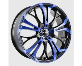 HD Spinout Wheel 22x8.5 5x114.3|5x120 42mm Gloss Black Machined Face w/ Blue