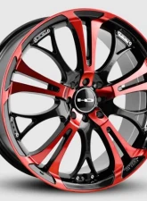 HD Spinout Wheel 22x8.5 5x114.3|5x120 42mm Gloss Black Machined Face w/ Red                                     - SO22856442BK-R - Image 2