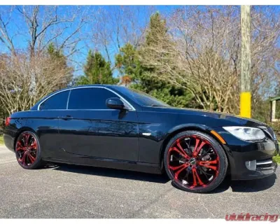 HD Spinout Wheel 22x8.5 5x114.3|5x120 42mm Gloss Black Machined Face w/ Red - SO22856442BK-R