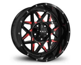 HD Off-Road Caliber 20x10.0 Gloss Black Milled w/ Red Clear Jeep Exclusive