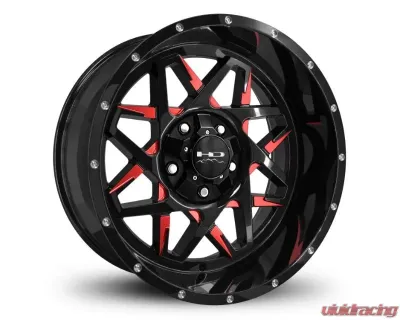 HD Off-Road Caliber 20x10.0 Gloss Black Milled w/ Red Clear Jeep Exclusive - CA201056-25ML3-R