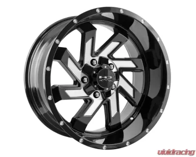 HD Off-Road SAW Wheel 20x10 5x127|5x139.7 -25mm Gloss Black Milled Face - SA201056-25MF