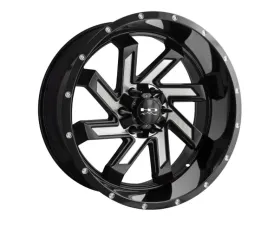 HD Off-Road SAW Wheel 22x10 6x135|6x139.7 -10mm Gloss Black Milled Edges