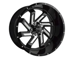 HD Off-Road SAW Wheel 22x12 5x127|5x139.7 -25mm Gloss Black Milled Face